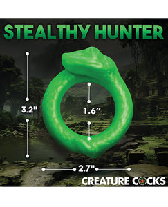 Jade Serpent Silicone Cock Ring - Fantasy Enhancement