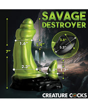 Carregue a imagem no visualizador da Galeria, Dildo de Silicone Fantasia de Orc Gigante com Chifre Clitoriano
