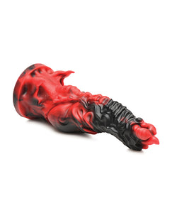 Mephisto's Inferno Siliconen Dildo - Zwart/Rood