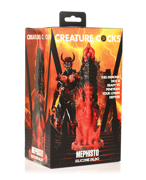 Mephisto's Inferno Siliconen Dildo - Zwart/Rood