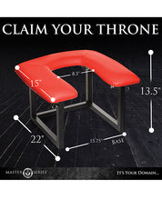 Load image into Gallery viewer, Queening Throne Face Rider Chair - Black Red Plush Restraint
