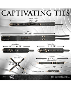 Verleidelijke Dijbeugel Harnas met Hog Tie Connector Set