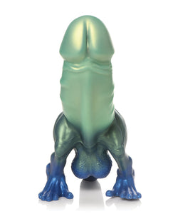 Dino Delight: Glittering Silicone Dinosaur Dildo with Suction Base