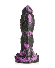 Load image into Gallery viewer, Grim Reaper&#39;s Delight Silicone Dildo - Black &amp; Purple
