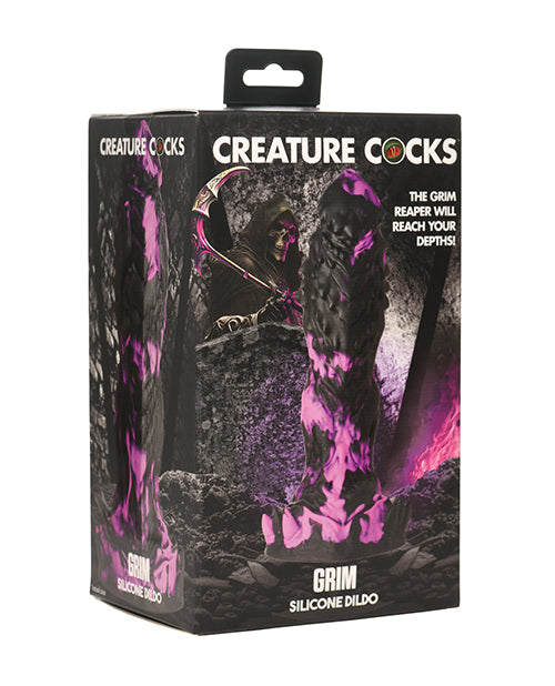 Grim Reaper's Delight Silikone Dildo - Sort & Lilla