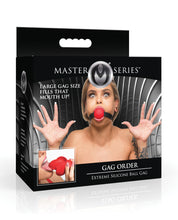 Load image into Gallery viewer, Extreme Comfort Silicone Ball Gag - Red and Black Design
