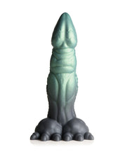 Load image into Gallery viewer, Dino Delight Silicone Dildo - Black/Teal
