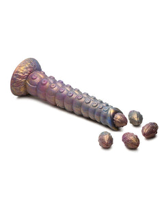 Galactic Breeder: Colorido Dildo Ovipositor Alienígena con Inserts de Huevo - Diversión de Silicona