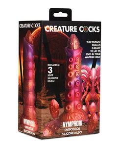 Fantasy Ovipositor Silicone Dildo met Eiafscheiding - Levendig Multikleur Ontwerp