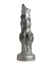 Load image into Gallery viewer, Night Prowler Silicone Dildo by Creature Cocks - Black/Silver Edition
