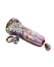 Charger l&#39;image dans la visionneuse de la galerie, Dildo en silicone Ovipositor Dragon Fantaisie avec œufs tricolores - Outil de plaisir polyvalent
