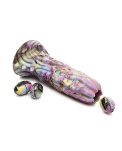 Dildo en silicone Ovipositor Dragon Fantaisie avec œufs tricolores - Outil de plaisir polyvalent