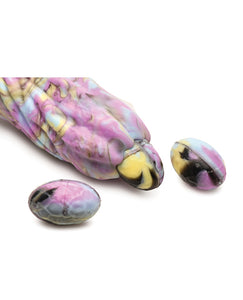 Fantasy Dragon Ovipositor Silicone Dildo with Tri-Color Eggs - Versatile Pleasure Tool