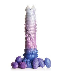 Tenta-Queen Cosmic Ovipositor Silicone Dildo with Colorful Eggs