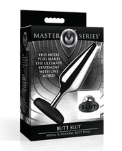 Carregue a imagem no visualizador da Galeria, Plugue anal de metal e silicone Master Series Butt Slut - Metal/Preto
