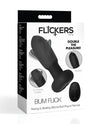 Plug anale in silicone con vibrazione e vibrazione Inmi Bum Flick con telecomando - Nero