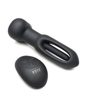 Load image into Gallery viewer, Inmi Bum Flick Flicking &amp; Vibrating Silicone Butt Plug w/Remote - Black
