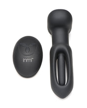 Load image into Gallery viewer, Inmi Bum Flick Flicking &amp; Vibrating Silicone Butt Plug w/Remote - Black
