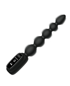 Bang! Digital Silicone Anal Beads - Black