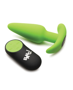 Bang! Plugue anal com controle remoto Glow in the Dark 21X