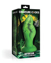 Dildo de fisting din silicon cu gheară de raptor mitic - Verde vibrant