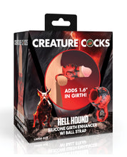 Încărcați imaginea în vizualizatorul Galerie, Creature Cocks Hell Bound Dual Function Penis Sleeve &amp; Ball Stretcher - Red/Black
