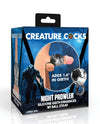 Night Prowler Silicone Penis Sleeve & Ball Stretcher - Silver/Black by Creature Cocks