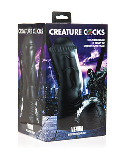 Alien Invader Venom Silikone Dildo - Midnight Black