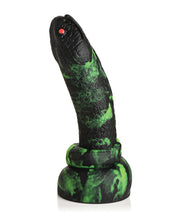 Load image into Gallery viewer, Python Fantasy Silicone Dildo - Black/Green
