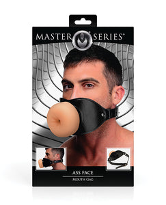 Ultimate Kinky Gag with Realistic TPE Backdoor Insert Light Black