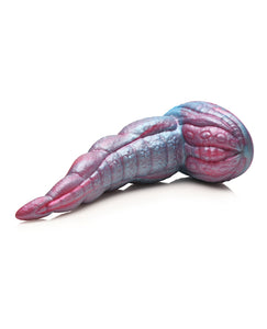 Dildo in silicone iridescente a forma di tentacolo - Rosso/Blu