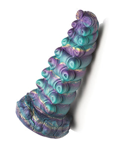 Dildo de Silicona Iridiscente en Forma de Crisálida Alienígena - Diseño Multicolor Vibrante