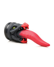 Load image into Gallery viewer, Mythical Beast Silicone Dildo - Fiery Red and Black
