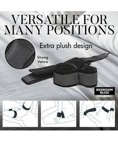 Velvet Soft Beginner Wrist and Ankle Restraints Black