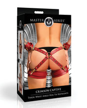 Load image into Gallery viewer, Crimson Captive Vegan Leather Restraint Set With Cuffs
