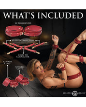 Load image into Gallery viewer, Crimson Captive Vegan Leather Restraint Set With Cuffs
