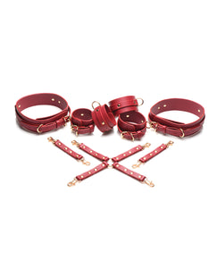 Crimson Captive Vegan Leather Restraint Set With Cuffs