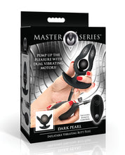 Load image into Gallery viewer, Master Series Dark Pearl Inflatable Vibrating Butt Plug w/Remote Control - Black
