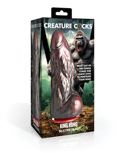 King Kong Monster Silikon Dildo - Röd/Grå