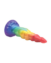 Cargue la imagen en el visor de la galería, Dildo de Silicona con Cuerno de Unicornio Fantástico - Delicia Arcoíris Iridiscente
