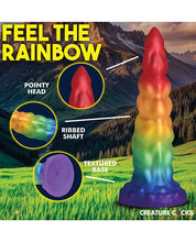 Încărcați imaginea în vizualizatorul Galerie, Dildo din silicon cu corn de unicorn fantastic - Deliciu curcubeu iridescent
