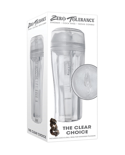 Crystal Clear Pleasure Stroker - Transparent