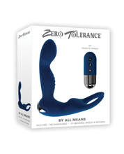 Bild in den Galerie-Viewer laden, Zero Tolerance By All Means Prostatavibrator mit Fernbedienung – Blau
