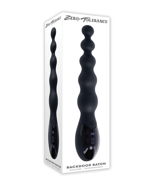 Zero Tolerance Backdoor Baton Vibrator anal cu margele - negru