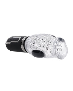 Thrill-Seeker's Ultimate Rechargeable Stroker - Black/Clear