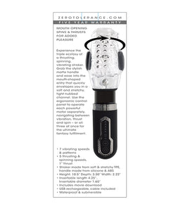 Thrill-Seeker's Ultimate Rechargeable Stroker - Black/Clear