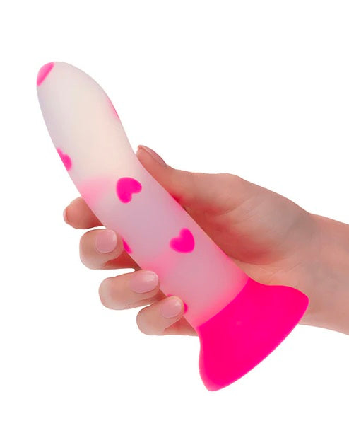 #20 - Glow Stick Heart Suction Cup Glow-in-the-Dark Dildo