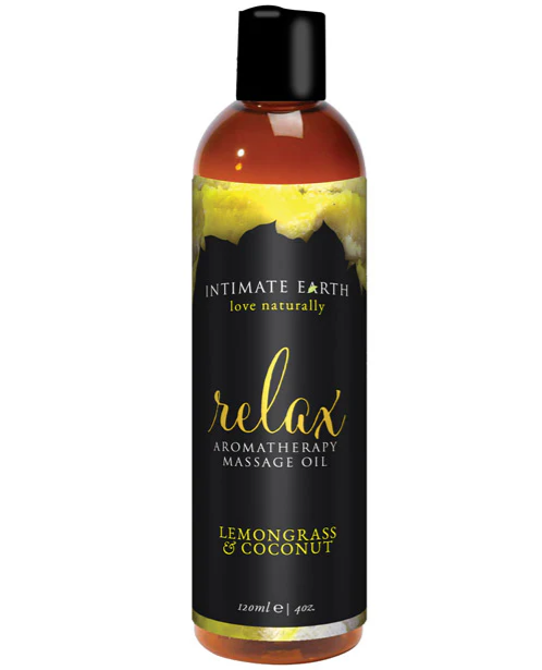 Intimate Earth Relaxing Massage Oil (Coconut & Lemongrass)