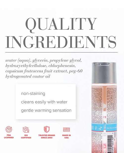 JO H2O Anal Warming Water Based Lubricant For Anal Play 4 Oz