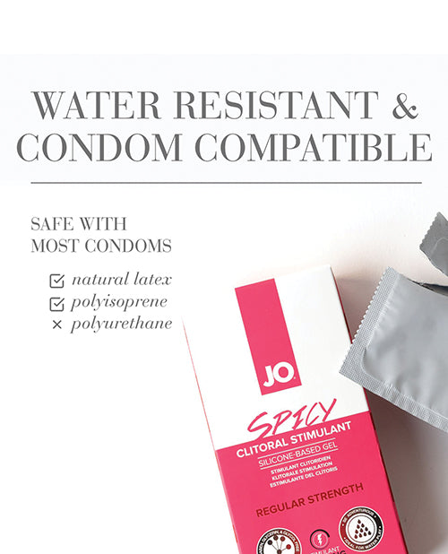 JO Spicy Clitoral Gel Warming Stimulant Silicone Based Lubricant 0.34 Oz